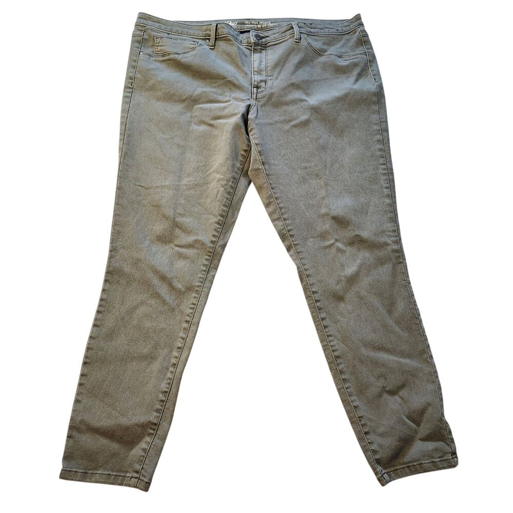 Mossimo Denim Womens Size 18/34 Olive Green Mid Rise Jegging Super Stretch Jeans
